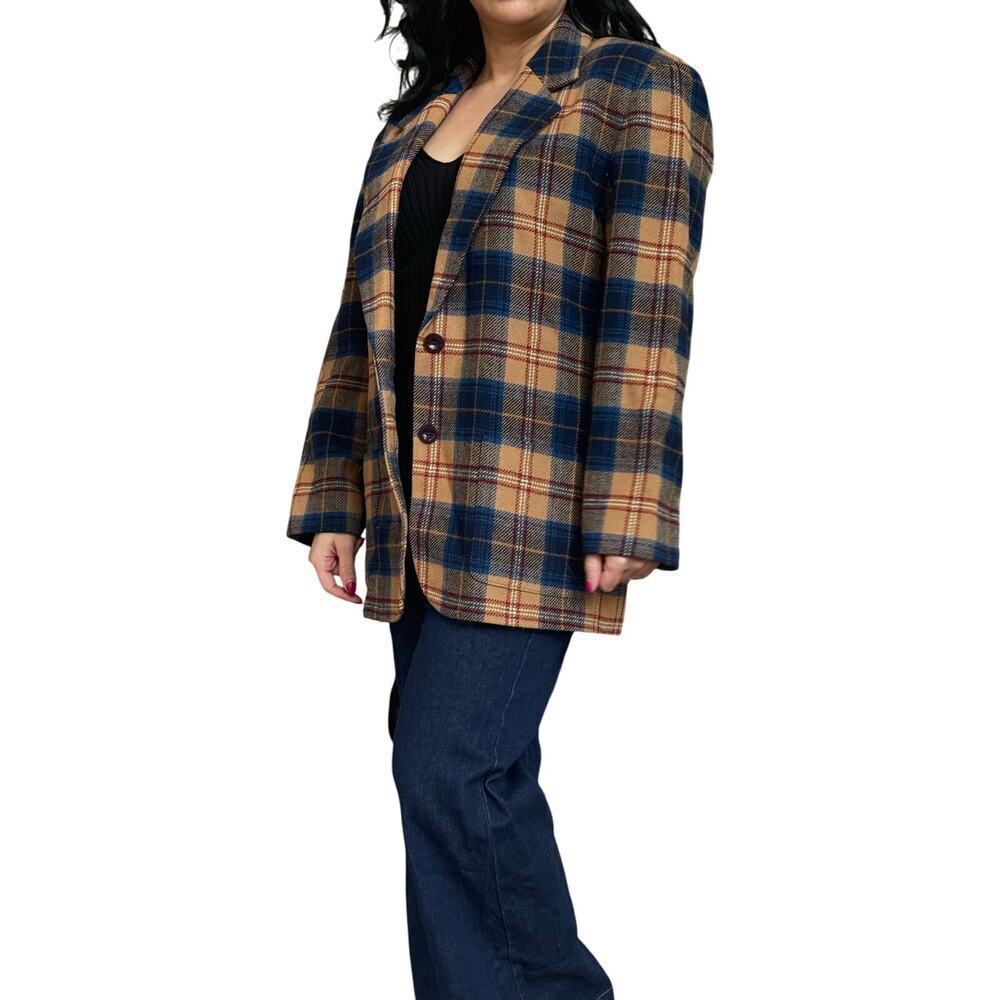 Vintage Pendleton Wool Plaid Blazer Size Medium